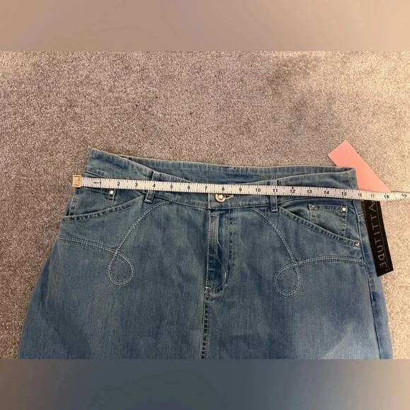 Vintage NWT | Attitudes | Fit and Flare Rhinestone  Denim Skirt | Size 10 [118] - Picture 3 of 12
